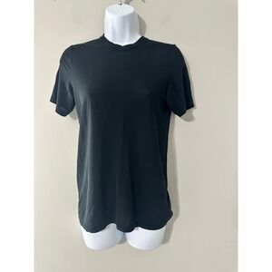 ARKET Black Organic Cotton Crew Neck Short Sleeve T Shirt Women's XS